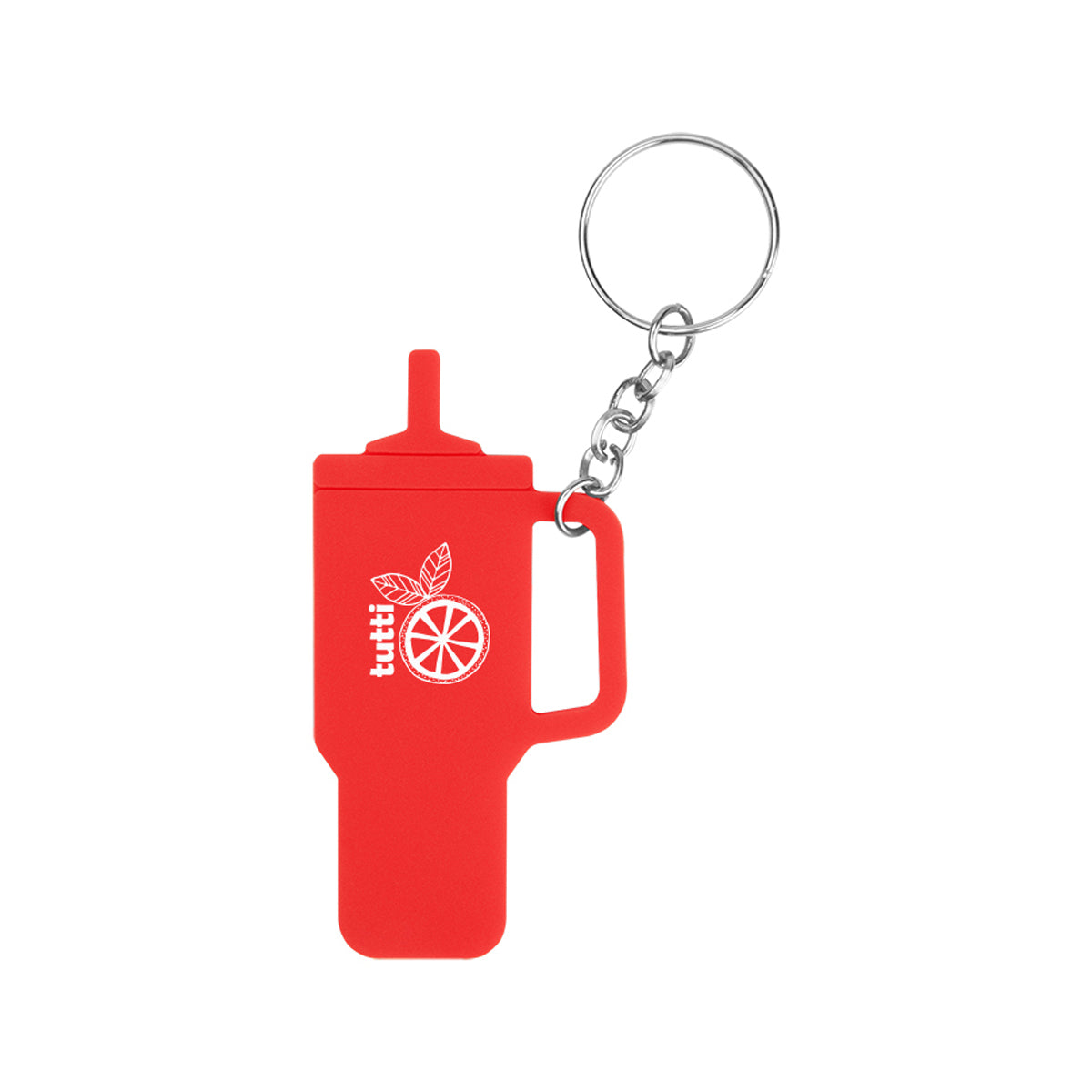 Custom logo Intrepid Tumbler Shaped Silicone Key Ring