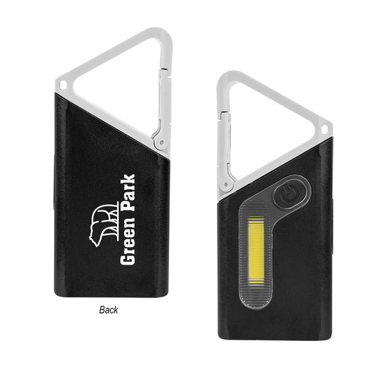 Custom logo Clip ’N Glow Rechargeable Carabiner COB Flashlight