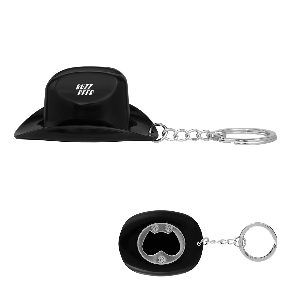 Custom logo Cowboy Hat Bottle Opener Keychain