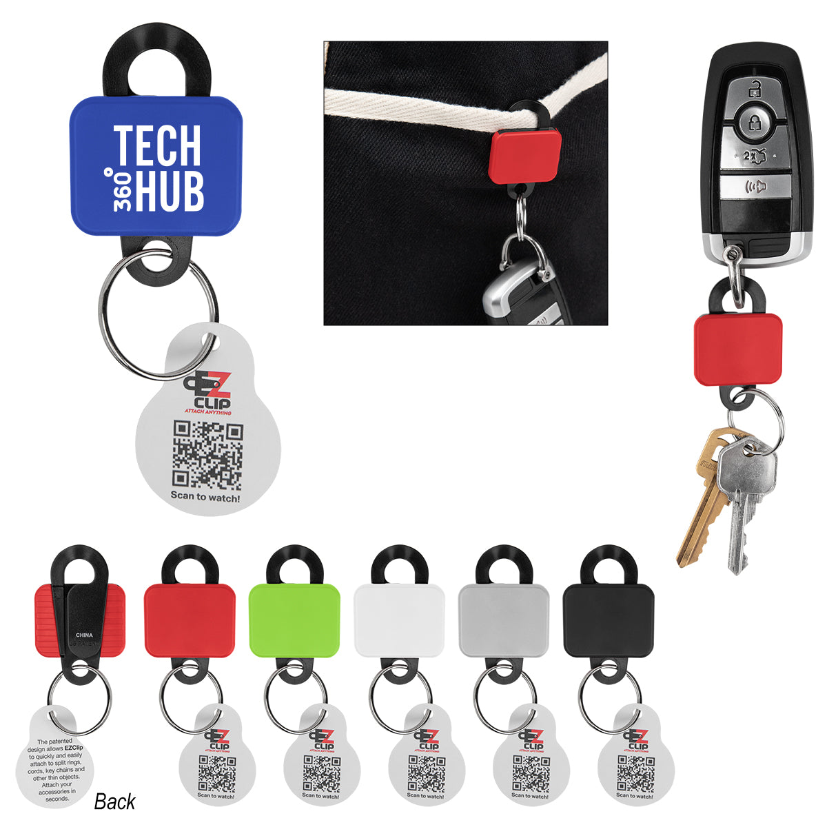 Custom logo Clipster Key Tag
