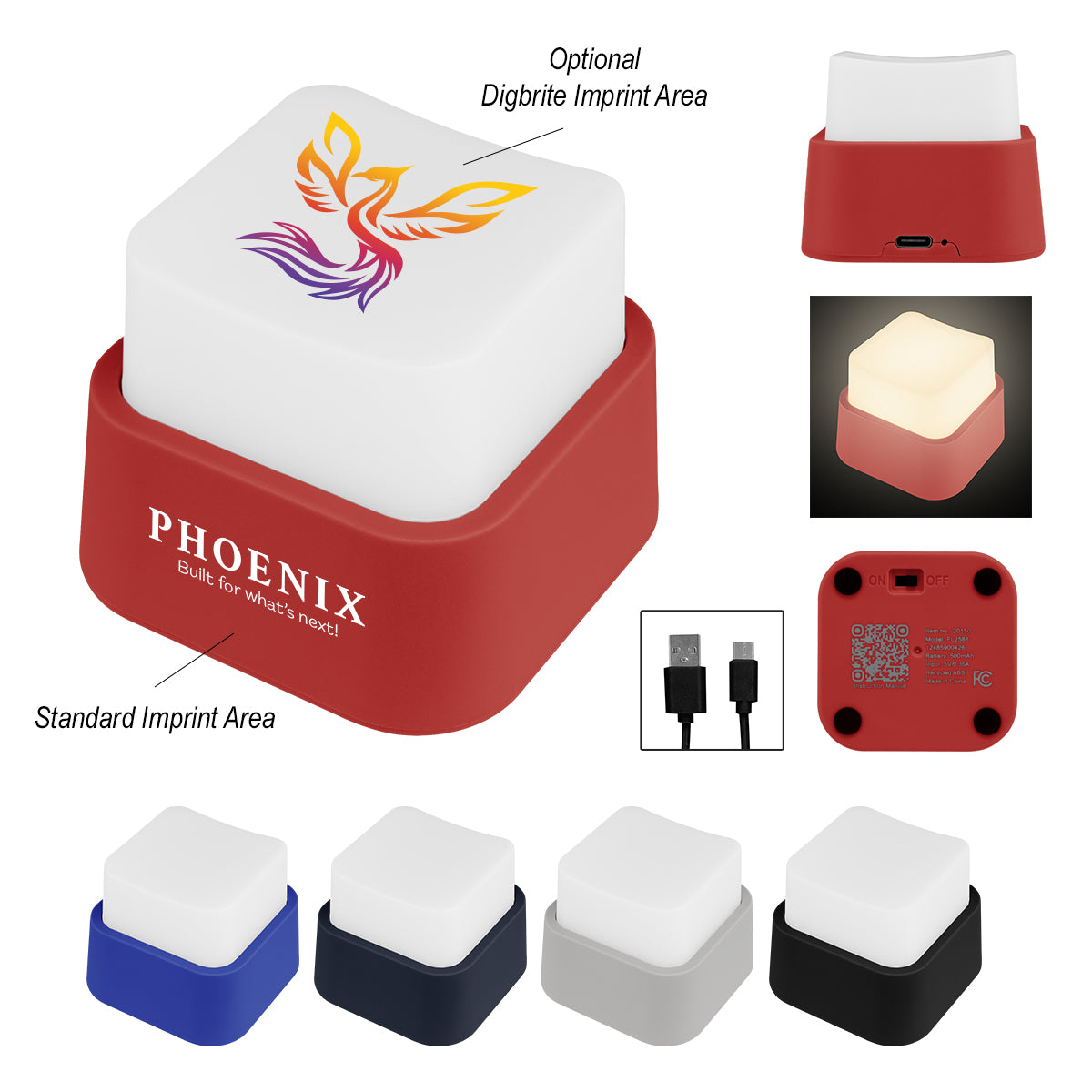 Custom logo Rechargeable Mini Night Light