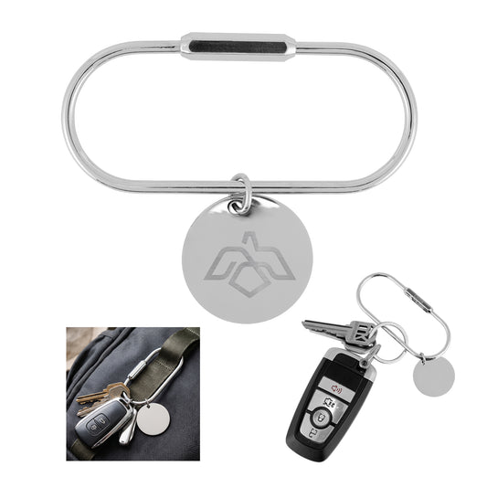 Screw Lock Key Ring With Round Charm
