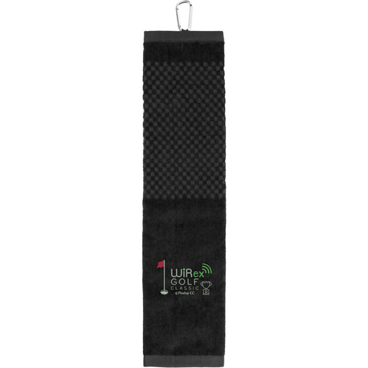Custom logo 3.5lb./doz. 5.25x22in Scrubber Golf Towel