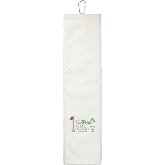 Custom logo 3.5lb./doz. 5.25x22in Scrubber Golf Towel