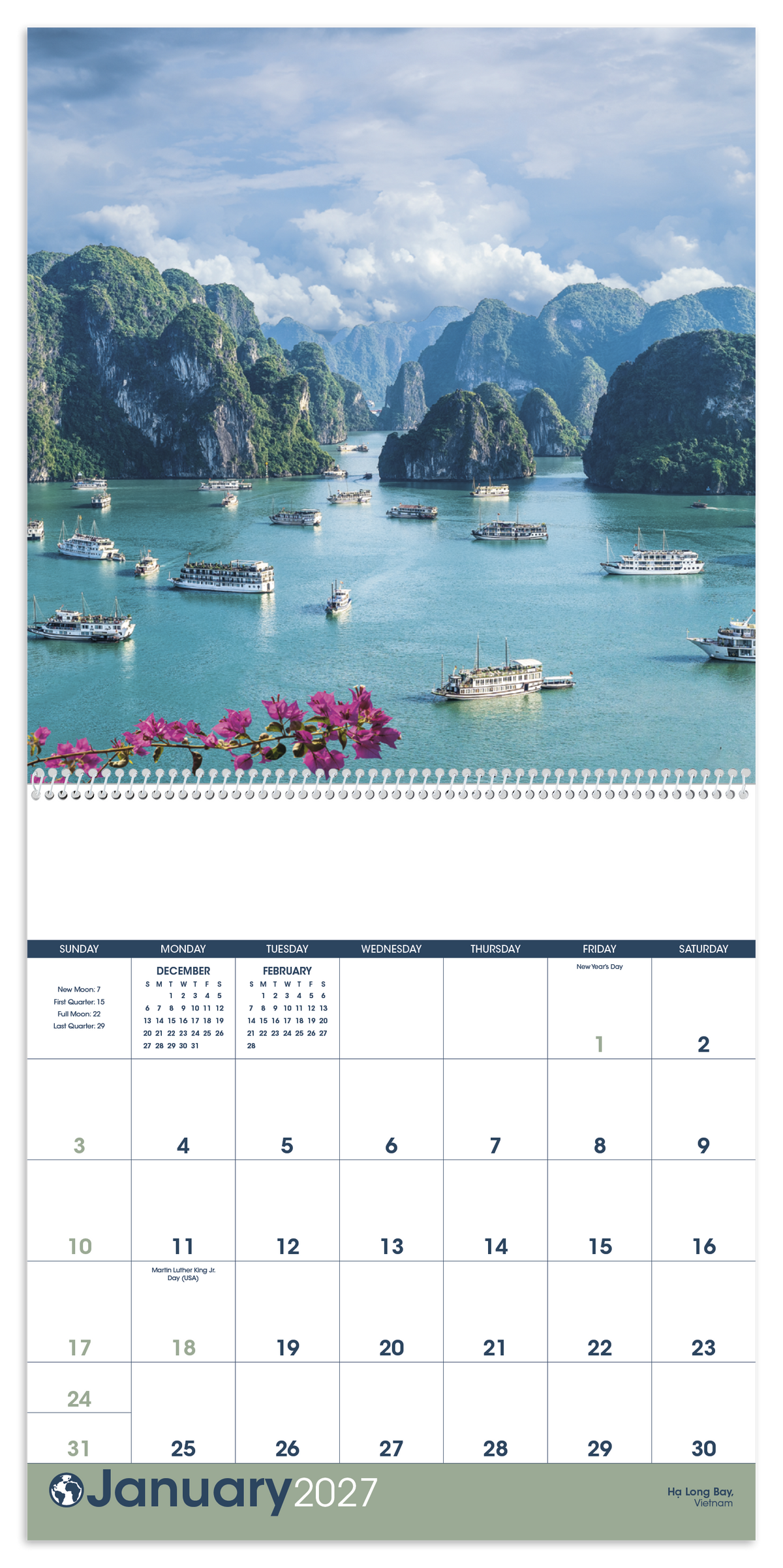 Custom logo World Scenic Calendar