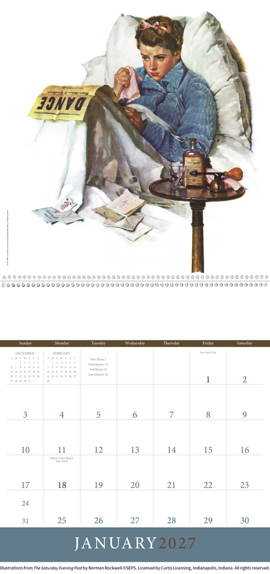 The Saturday Evening Post Illustrations by Norman Rockwell Calendar