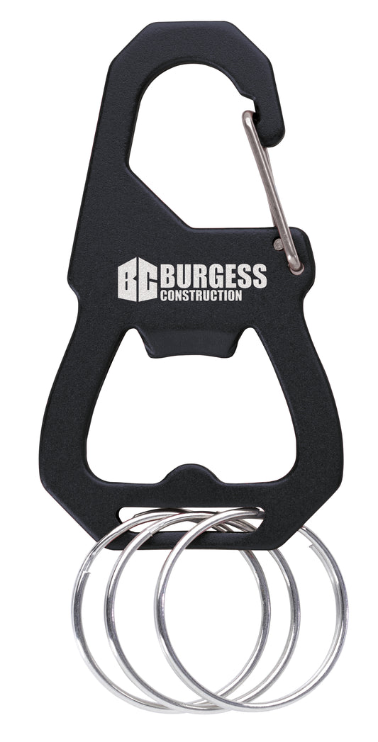 Custom logo 3 Keyring Carabiner with Bottle Opener