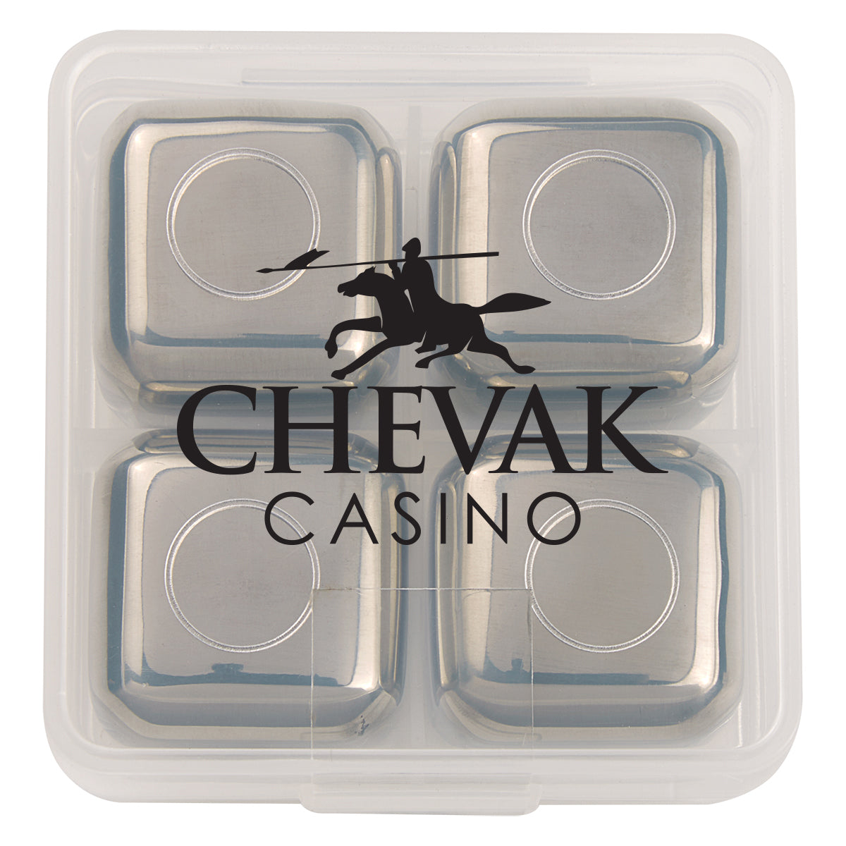 Custom logo Stainless Steel Ice Cubes In Case