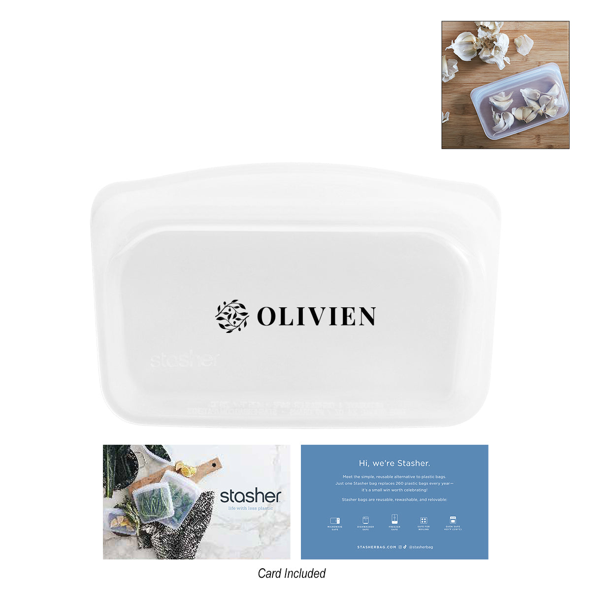 Custom logo Stasher® Snack Bag