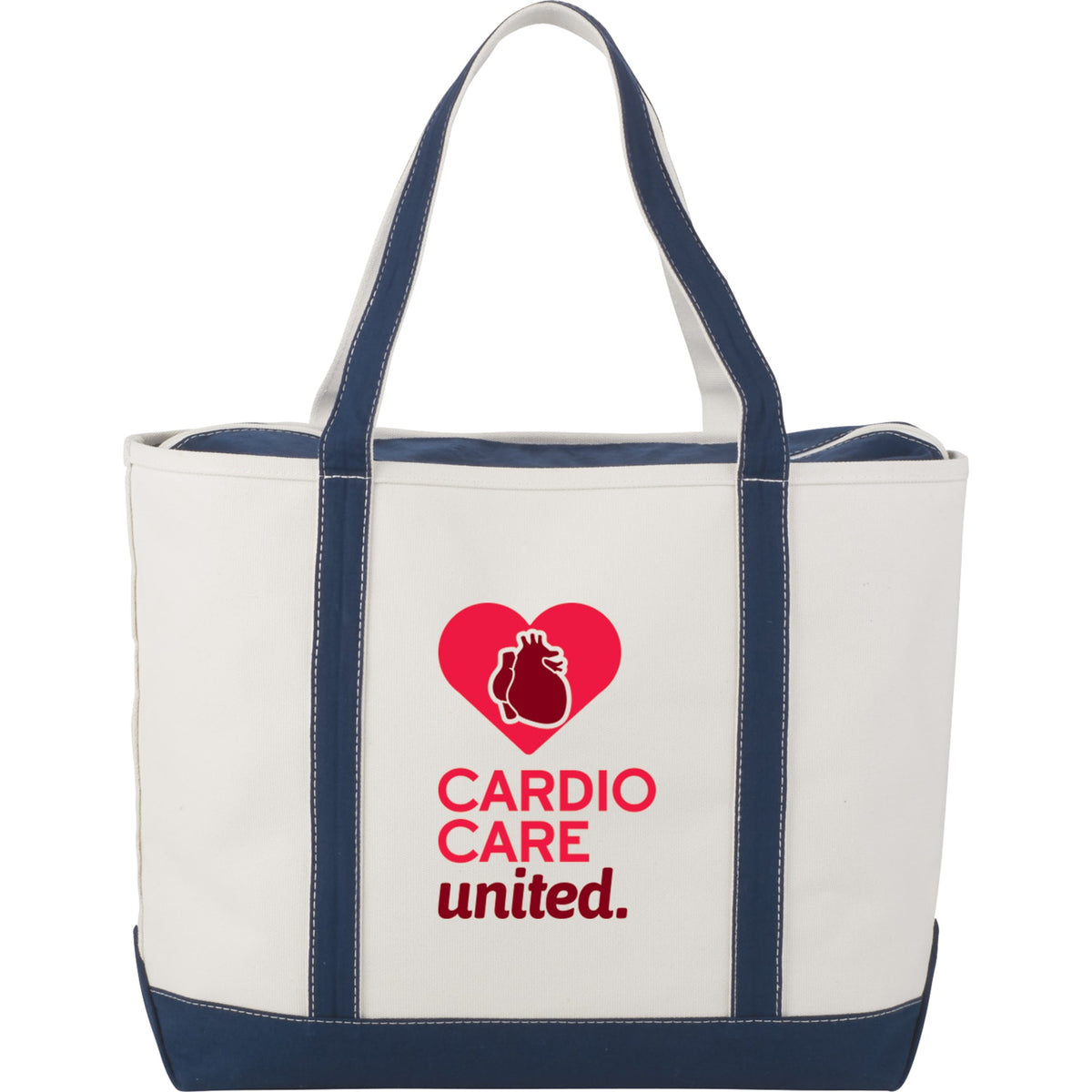 Custom logo Baltic 24oz Cotton Canvas Tall Zippered Tote