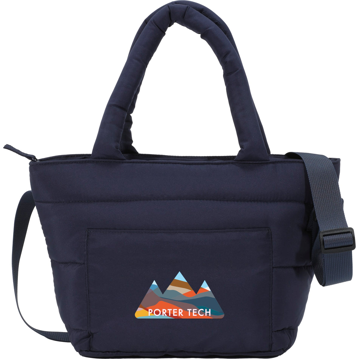 Custom logo Puffer Recycled 9 Can Tote Cooler