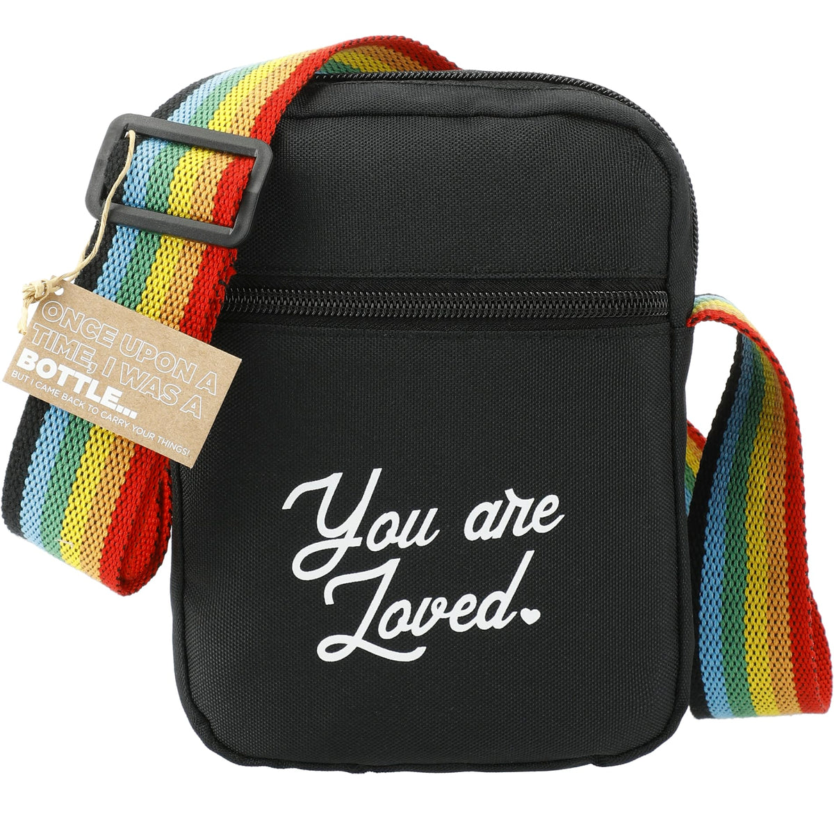 Custom logo Rainbow RPET Crossbody Tote