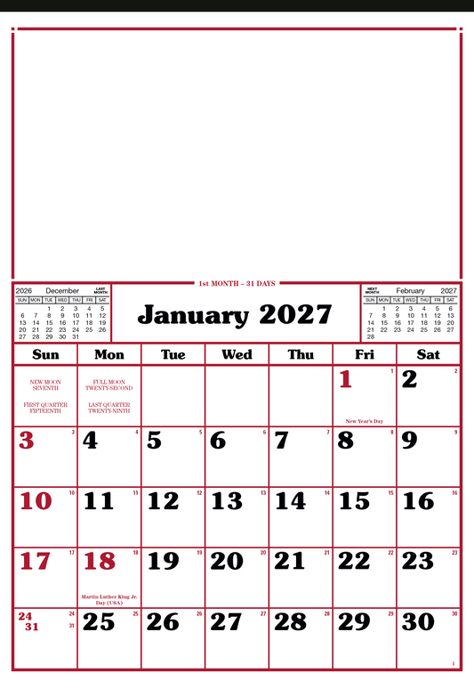 Commercial 12-Sheet Calendar