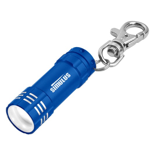Custom logo Mini Aluminum LED Flashlight With Key Clip