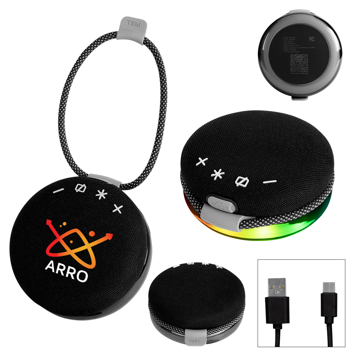 Custom logo Party Vibe Light-Up Speaker