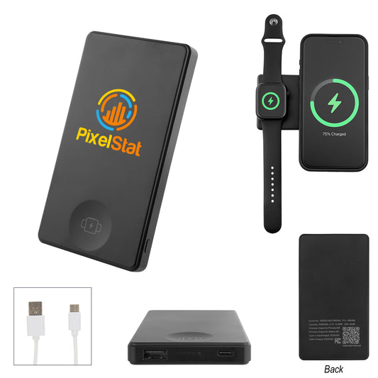 Custom logo rABS Magnetic Wireless Power Bank & Watch Charger