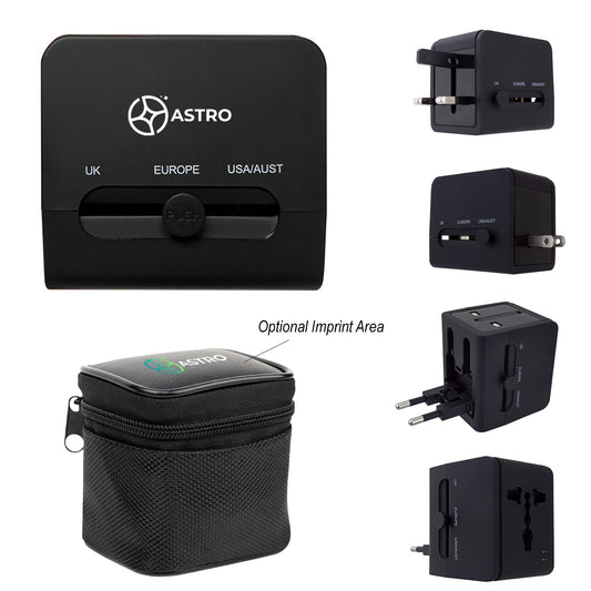 Custom logo 20W Universal Travel Adapter With Type-C