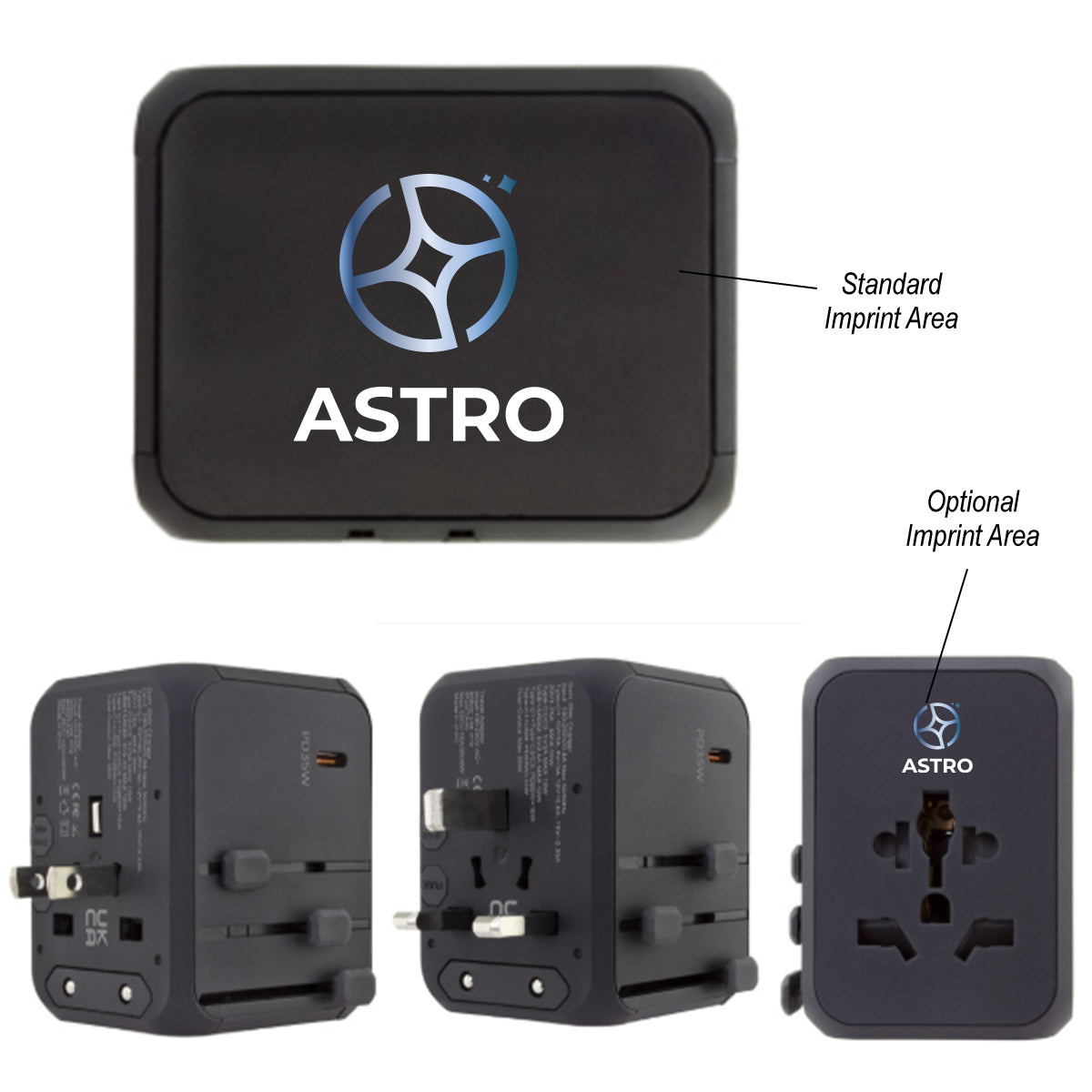 Custom logo 33W Universal Travel Adapter With Type-C