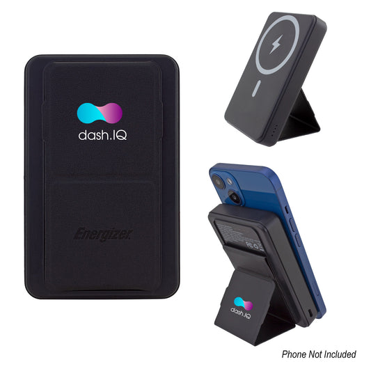 Custom logo 10,000 mAh Energizer® Mag-N-Kick™ Wireless Charger Power Bank And Phone Stand