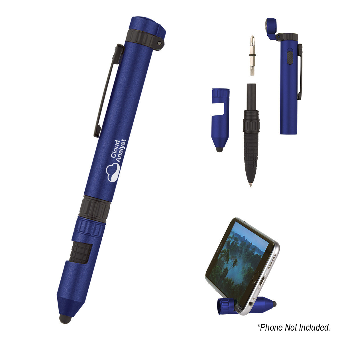 Custom logo 6-In-1 Quest Multi Tool Pen