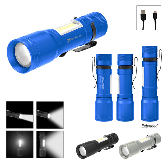 Custom logo Rechargeable Freeport Focus Flashlight 2.0