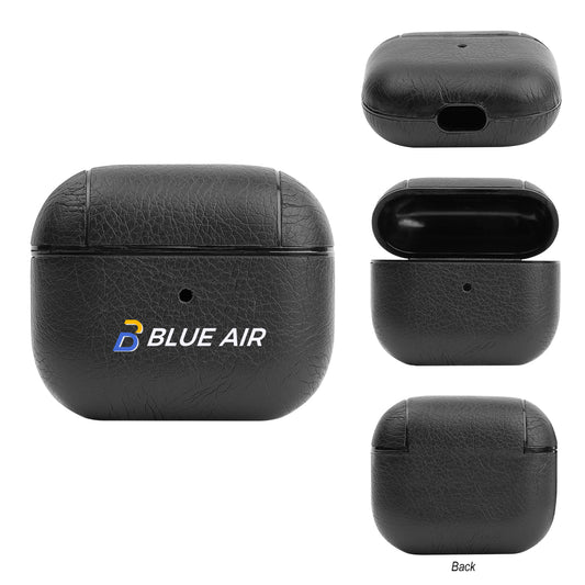 Custom logo Leatherette Earbuds Charging Case