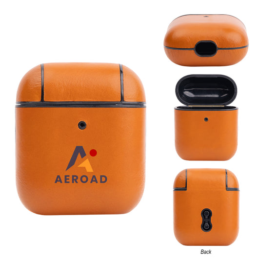 Custom logo Leather Earbuds Charging Case