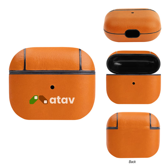 Custom logo Leather Pro Earbuds Charging Case