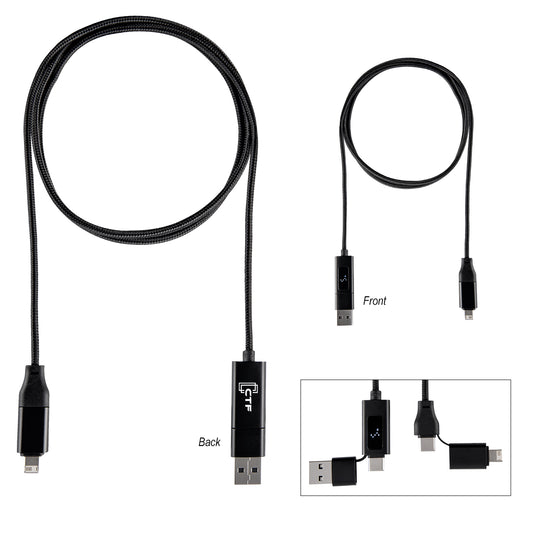 Custom logo 100W Dual Input Fast Charging Cable