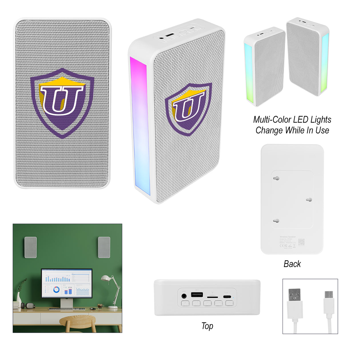 Wireless Wall Mount Speaker Set