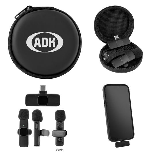 Custom logo Wireless Lavalier Microphone & Case