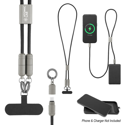 Custom logo 60W Charging Cable Lanyard With Phone Tether