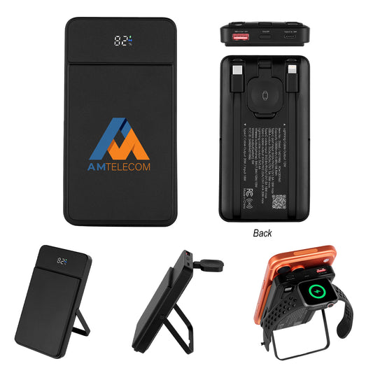 Custom logo 10,000 mAh Mag Max Power Bank & Watch Charger