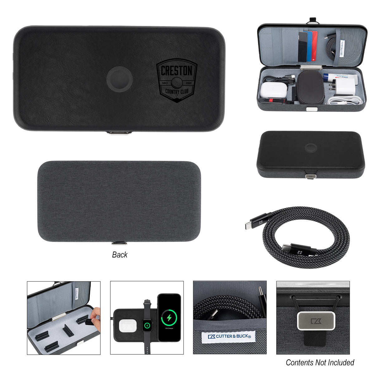 Custom logo Cutter & Buck® 3-in-1 Charging Tech Case