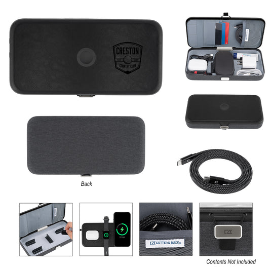 Custom logo Cutter & Buck® 3-in-1 Charging Tech Case