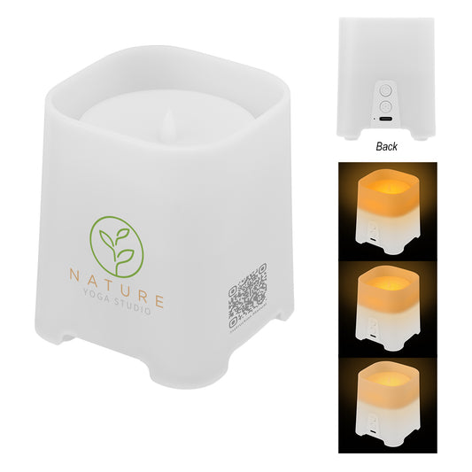 Custom logo rABS LED Candle Light Speaker