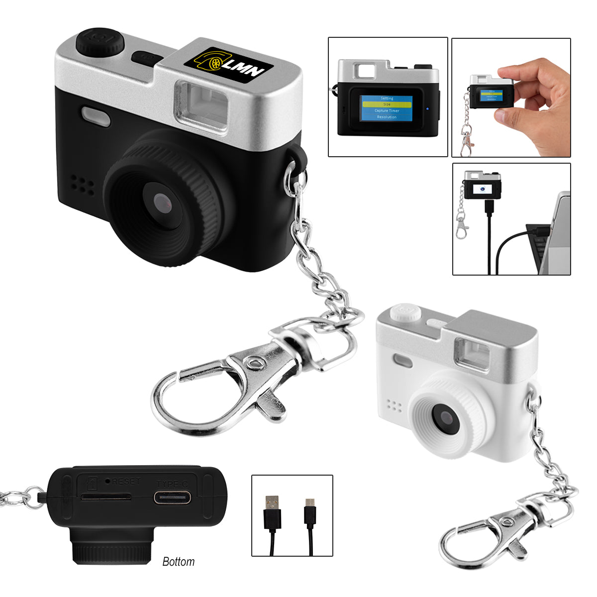 Custom logo Mini Digital Camera Keychain
