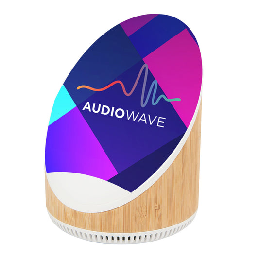 Custom logo Edgewood Bamboo Speaker & Wireless Charger