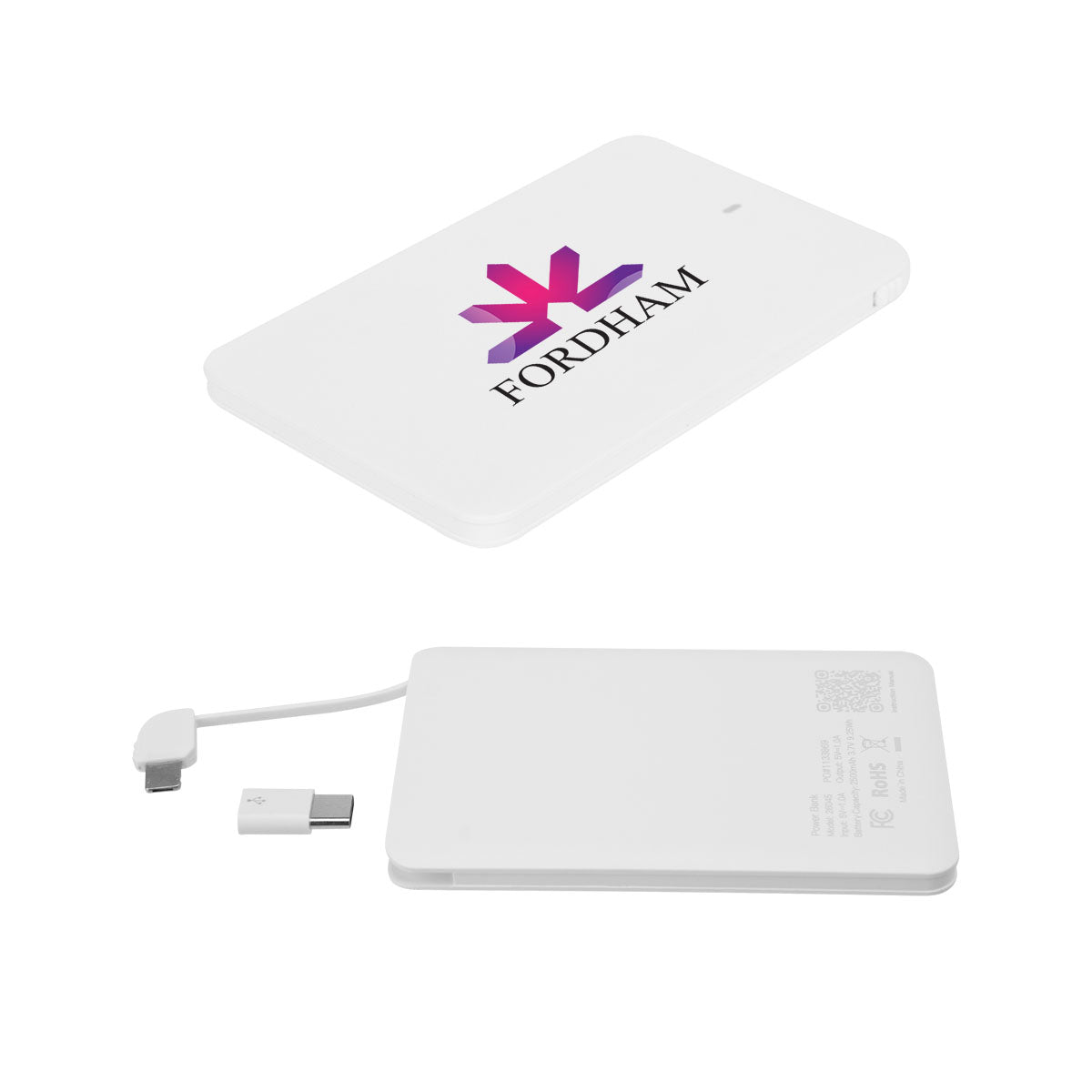 Slim 2,500 mAh 3-In-1 Power Bank