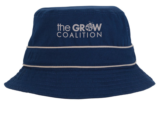 Custom logo Cotton Bucket Hat with Trim