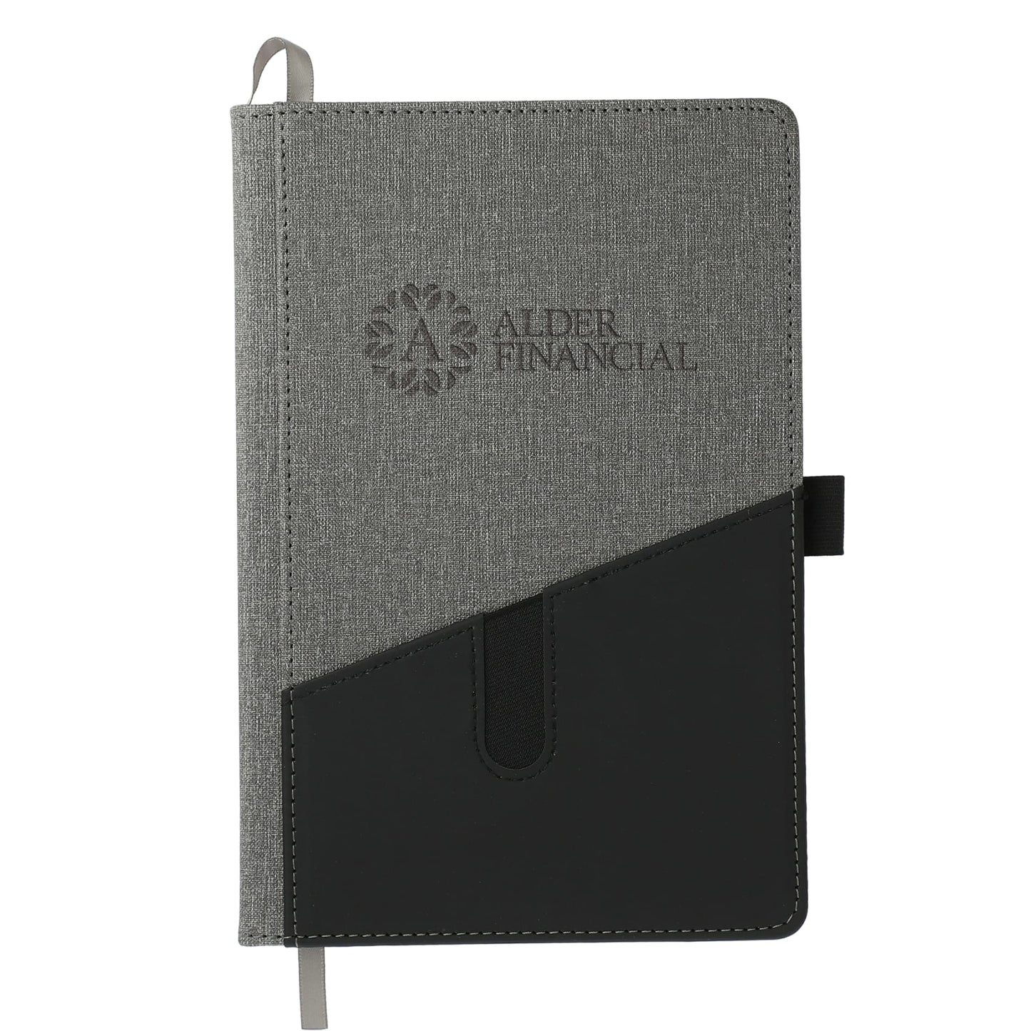 Custom logo FSC® Mix 5.5" x 8.5" Siena Heathered Bound Journal