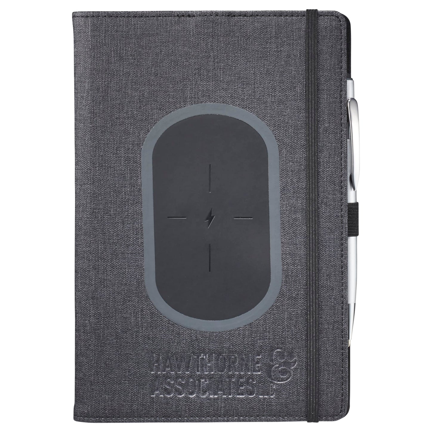 Custom logo FSC® Mix 5.5 x 8.5 Walton Wireless Charging Journa