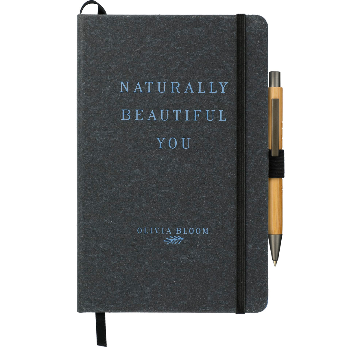 Custom logo FSC® Mix 5.5" x 8.5" Recycled Leather Bound Journa