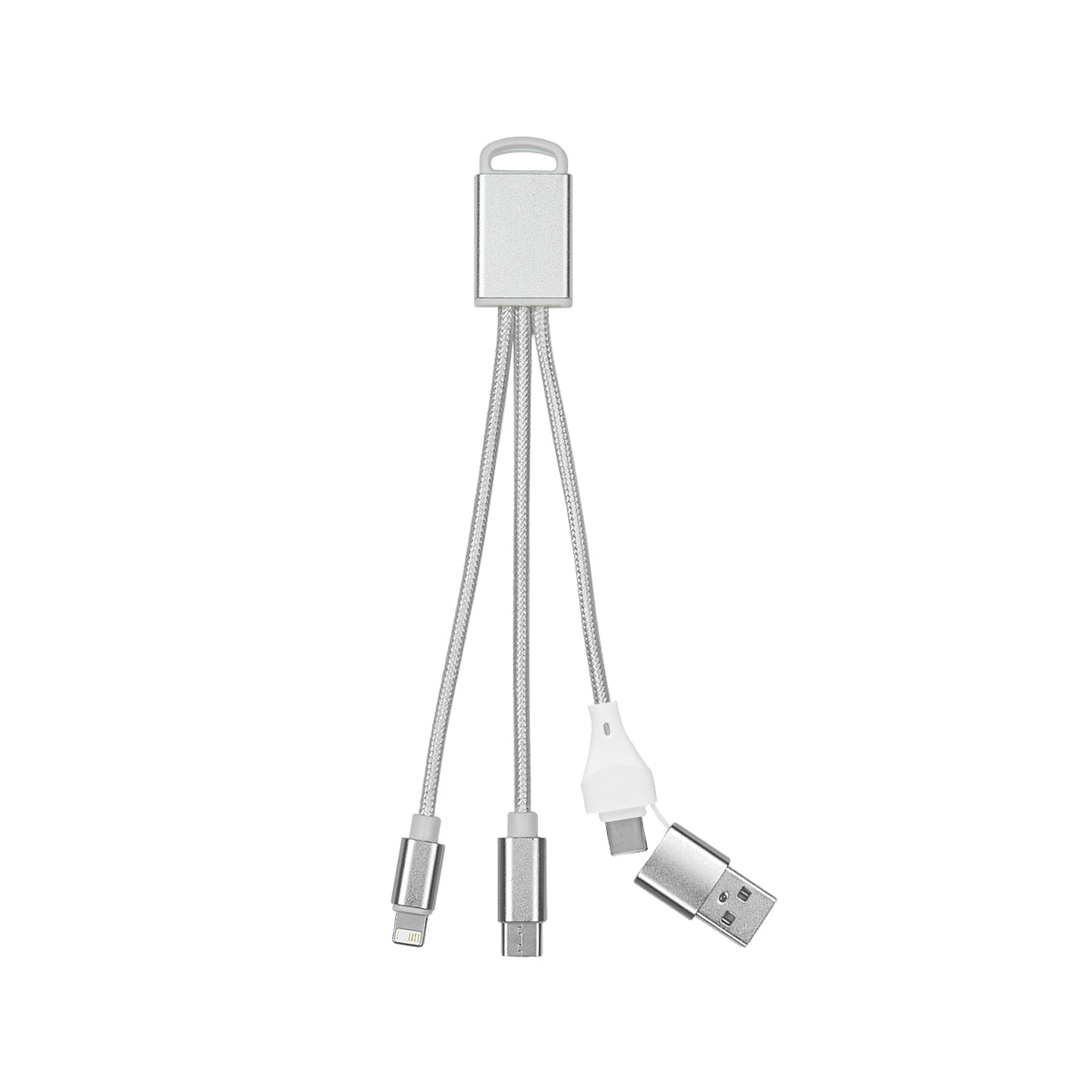 Custom logo 3-In-1 Braided Charging Buddy 2.0