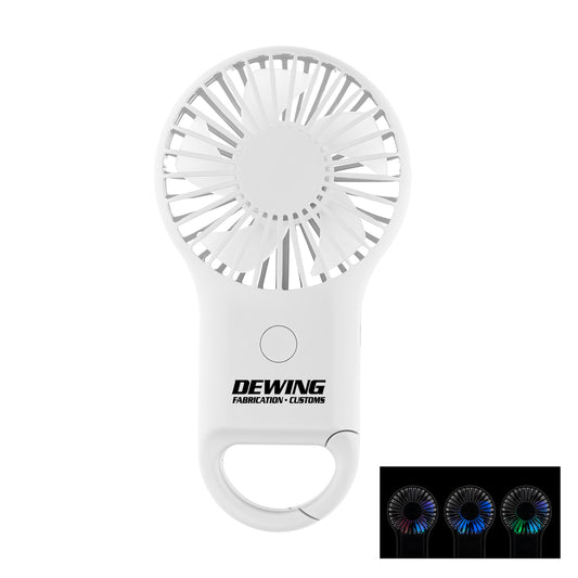 Custom logo Rechargeable Handheld Fan With Carabiner 2.0