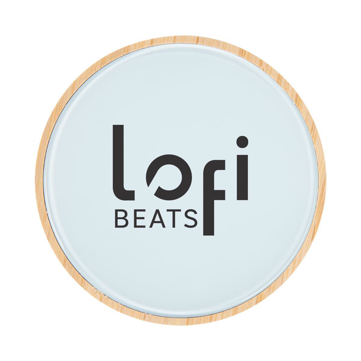 Custom logo 10W Glass & Bamboo Wireless Charger