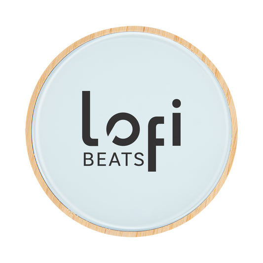 Custom logo 10W Glass & Bamboo Wireless Charger