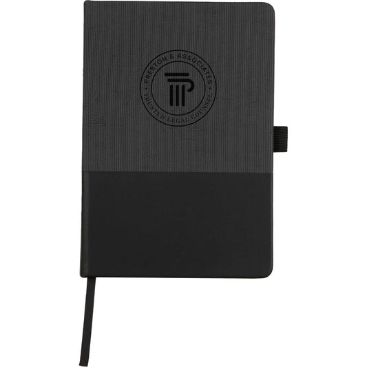 Custom logo 5.5" x 8.5" FSC® Recycled Ribbed Bound Journal