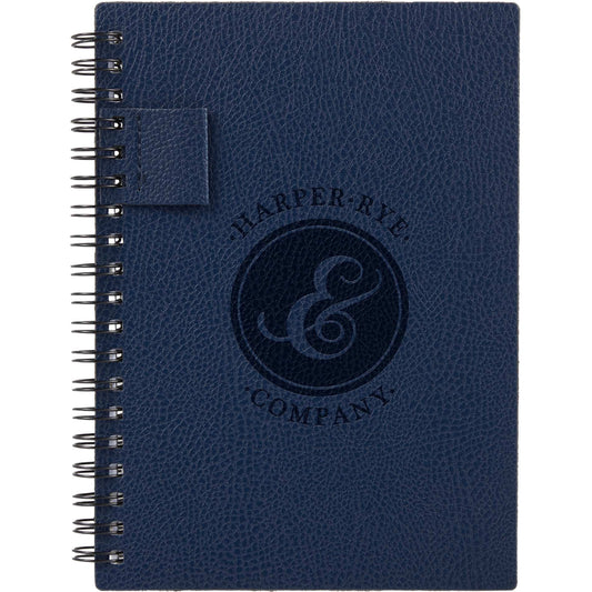 Custom logo 5” x 7” FSC ® Recycled Pebble Grain Spiral Journal