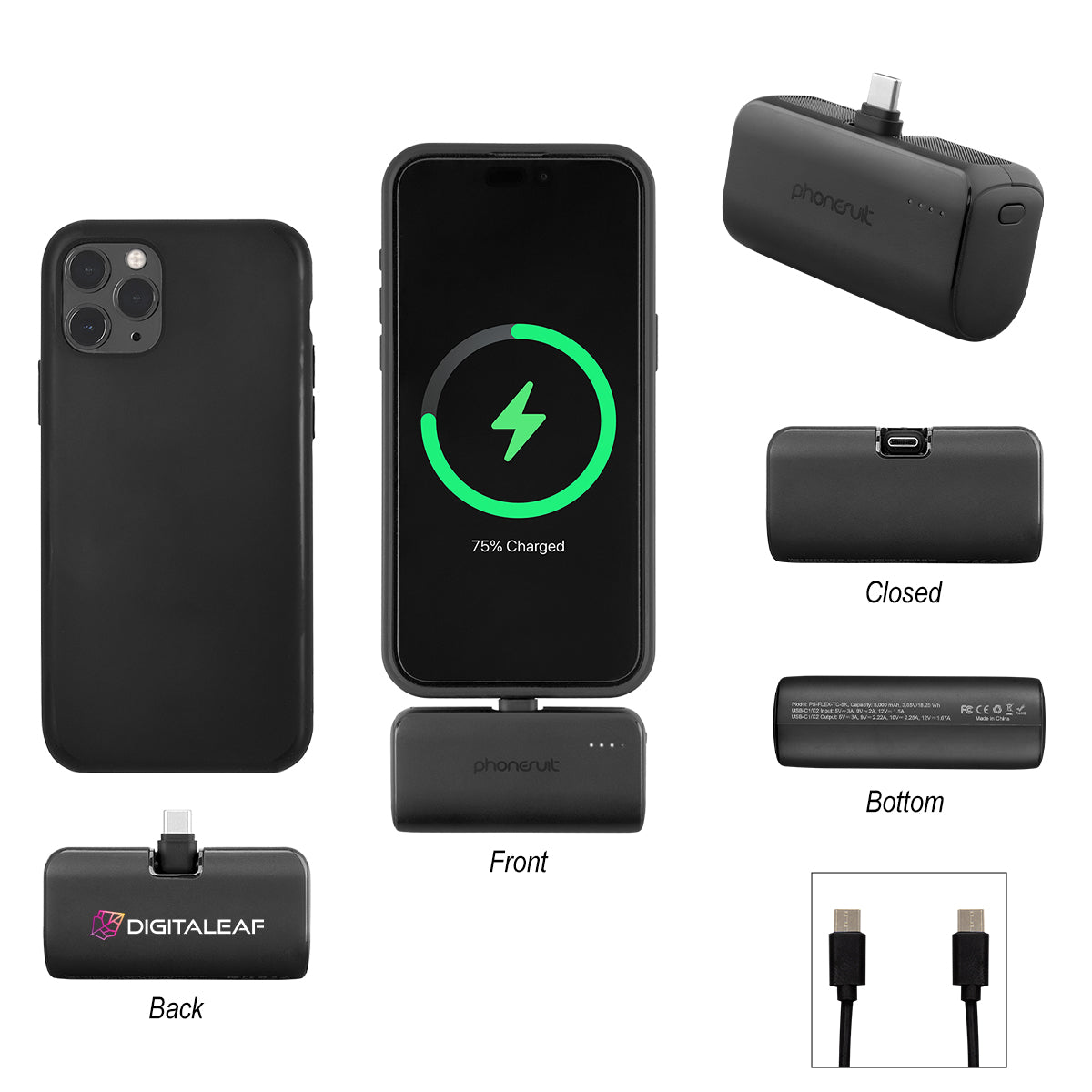 Custom logo PhoneSuit® Portable Pocket Charger And Battery Pack